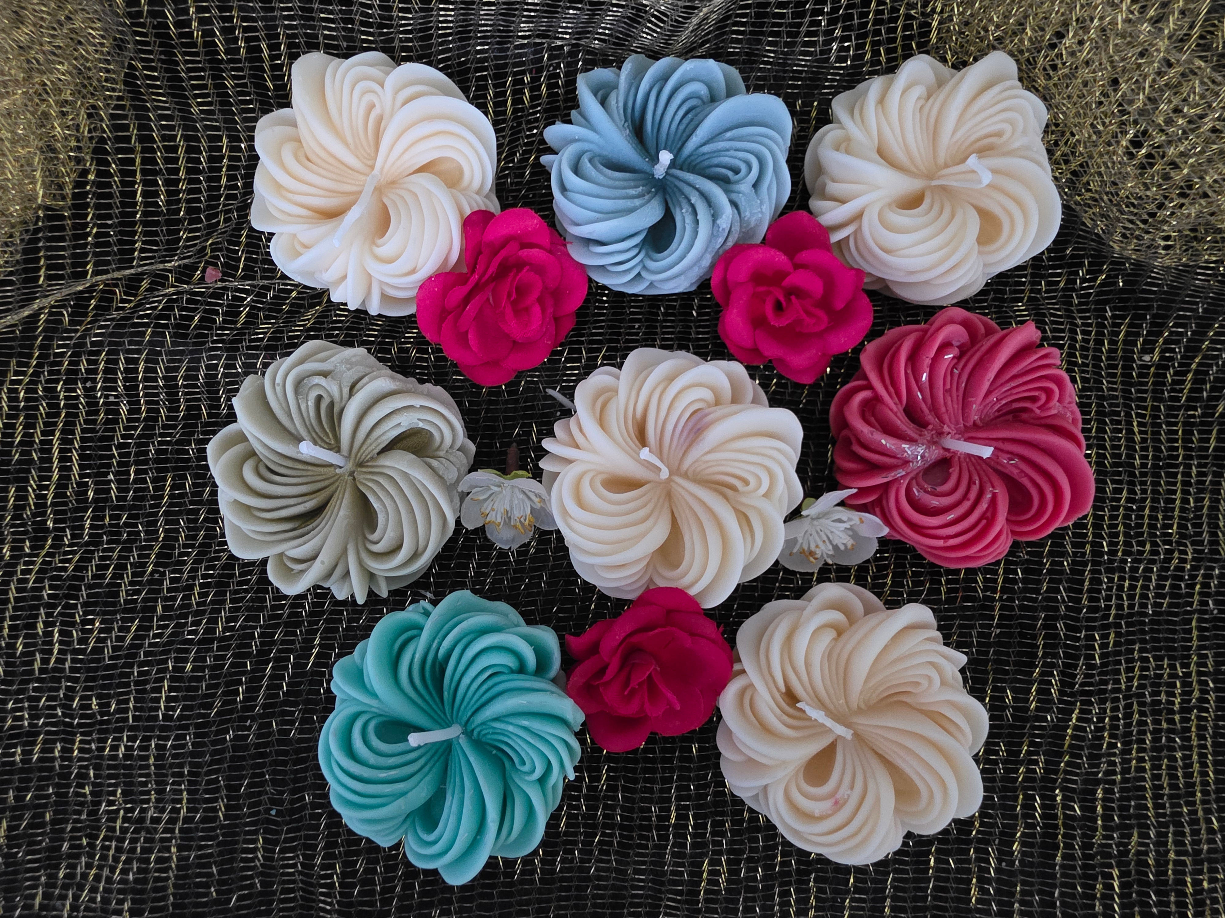 Art Deco Swirl Candles