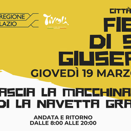 Tivoli: Fiera di San Giuseppe, navette gratuite per raggiungere l’evento