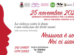 Tivoli: Dal centro antiviolenza ascolto e sostegno a 300 donne