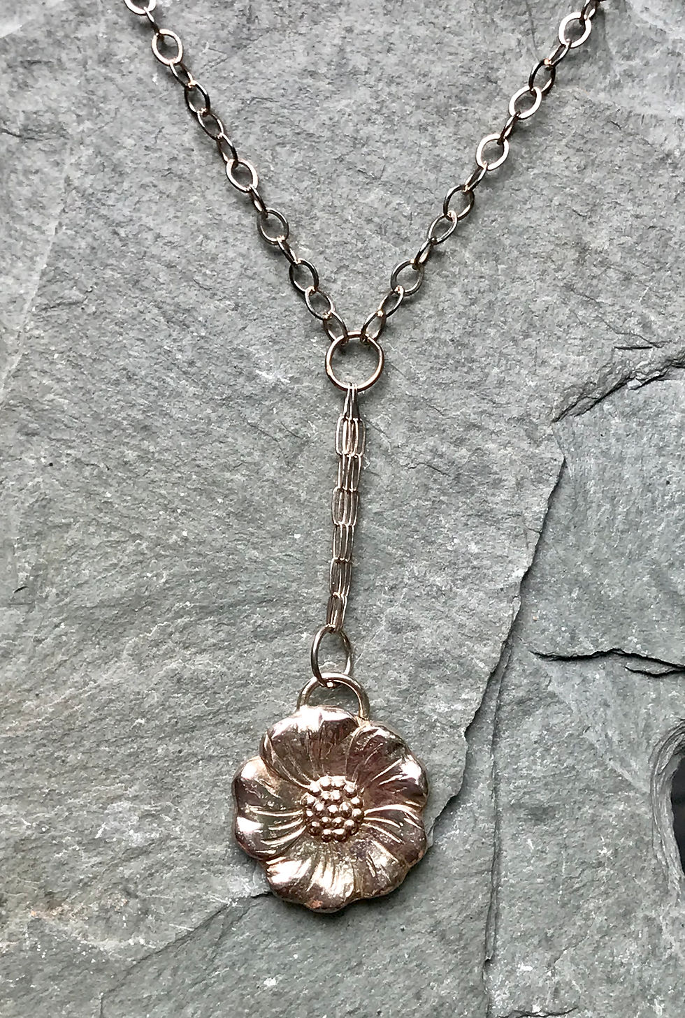 Thumbnail: Drop Poppy Flower in .925 Sterling