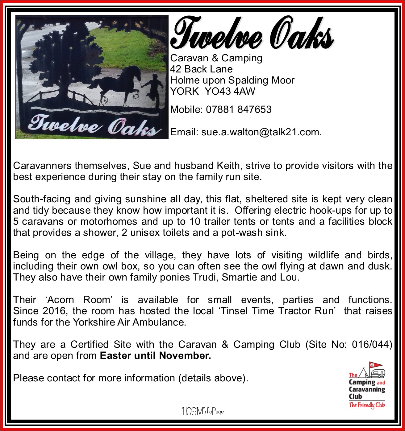 12 Oaks Caravan and Camping