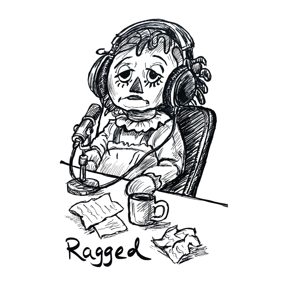 Ink drawing for Inktober 2025. Prompt: Ragged