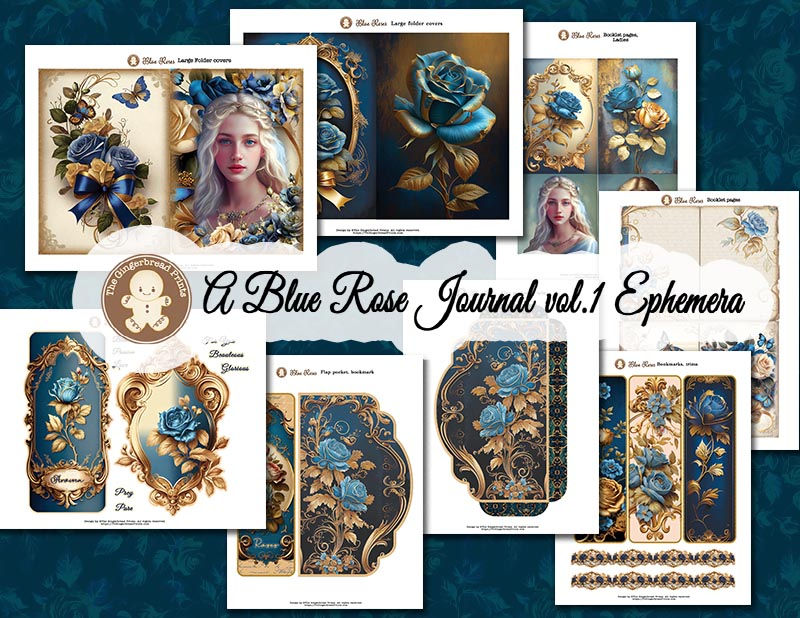 A Blue Rose Journal vol.1 - the Ephemera Digital Kit