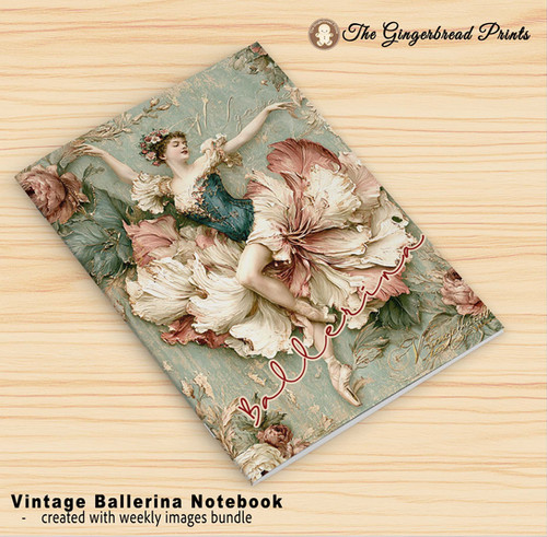 100 Vintage Ballerina Images Bundle Get FREE Notebook and Tags