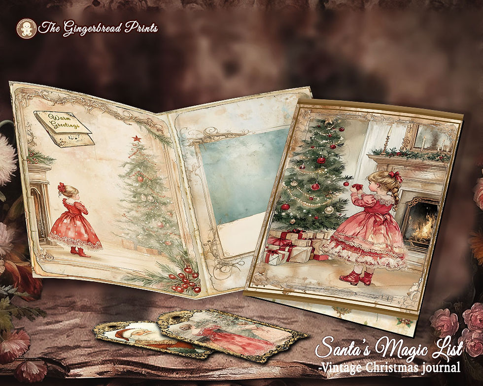 Thumbnail: Santa's Magic List Christmas Journal  Digital Download