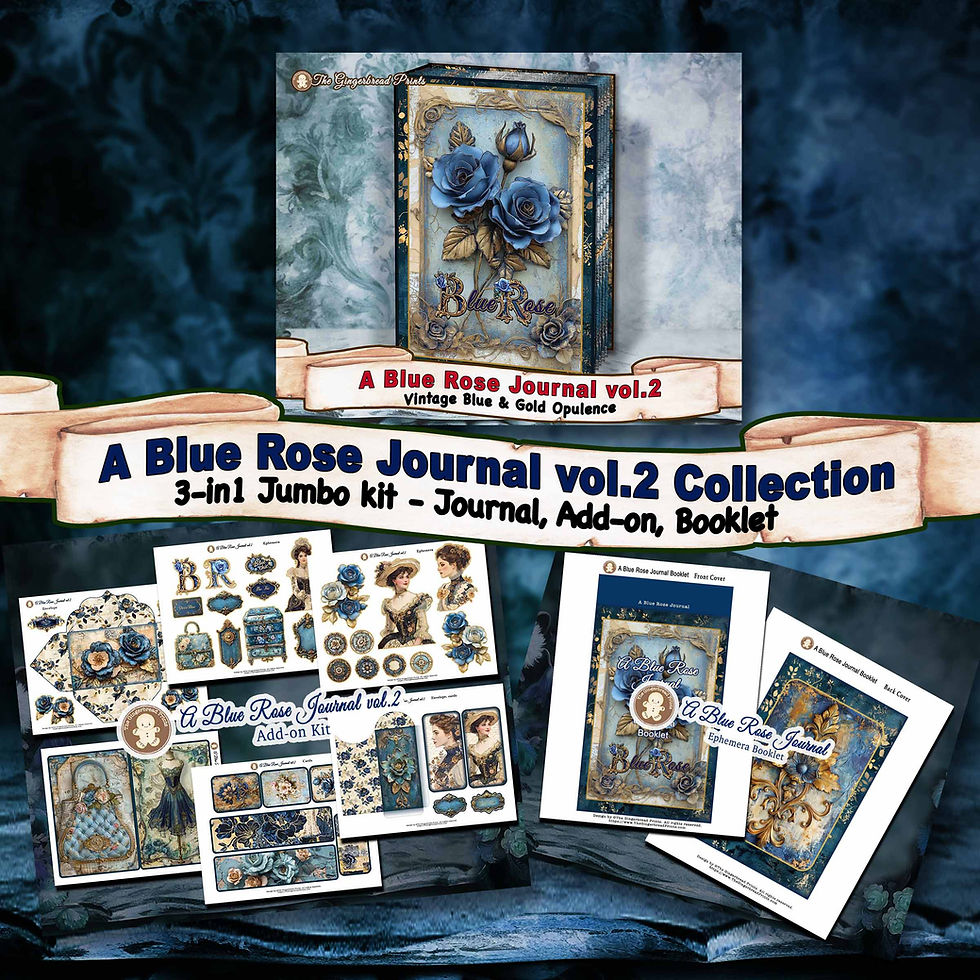 Miniature : A Blue Rose Journal Vol.2  3-in-one Jumbo Collection Printable Kit