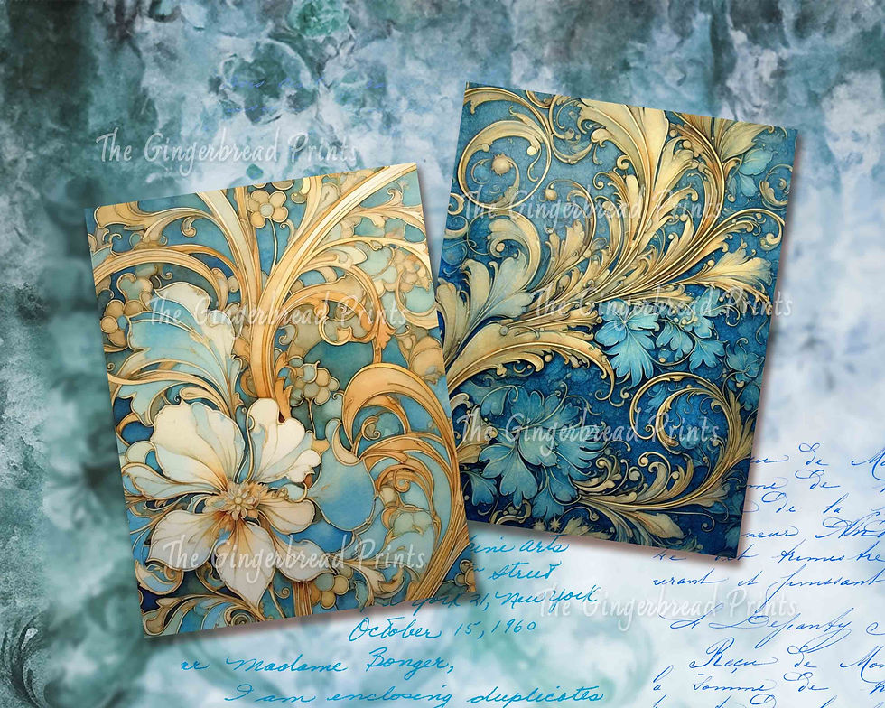 Miniatura: Blue Beauty Paper Bundle Kit - Digital download only