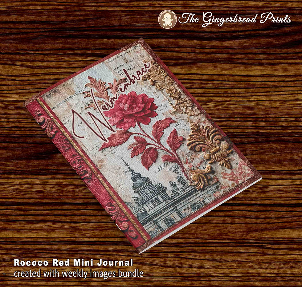 Miniatura: Rococo Red Mini Journal Digital Download