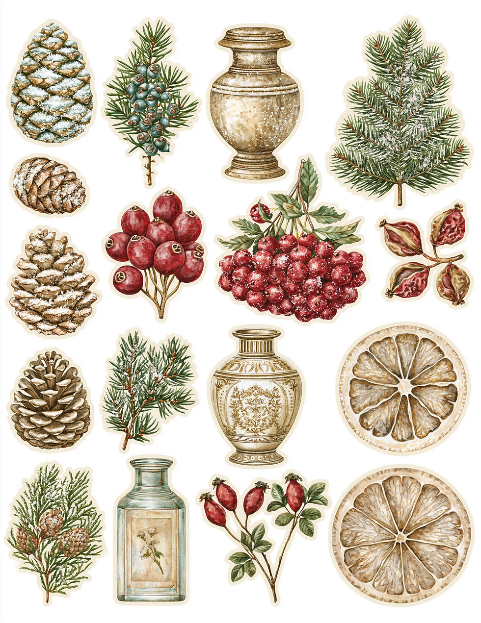 Thumbnail: 100 Vintage Country Christmas Images Bundle Free Folios Mini Digital Download