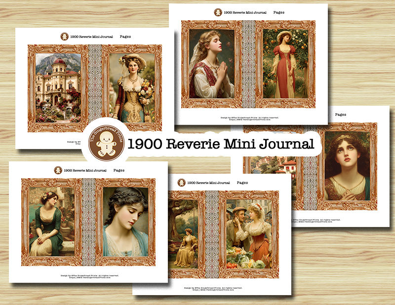 Miniatura: 100 1900s Reverie Images Bundle+Mini Journal +8 Tags Digital