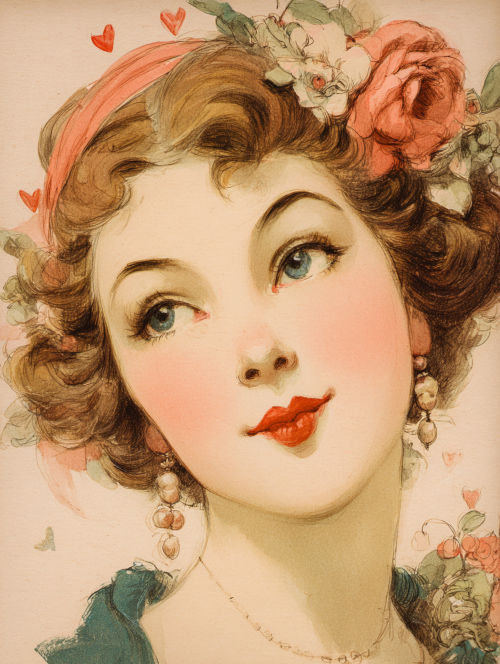 Miniatyrbild: 100 1920s Valentine Images Bundle + Mini Journal+ 6 Tags Digital Kit