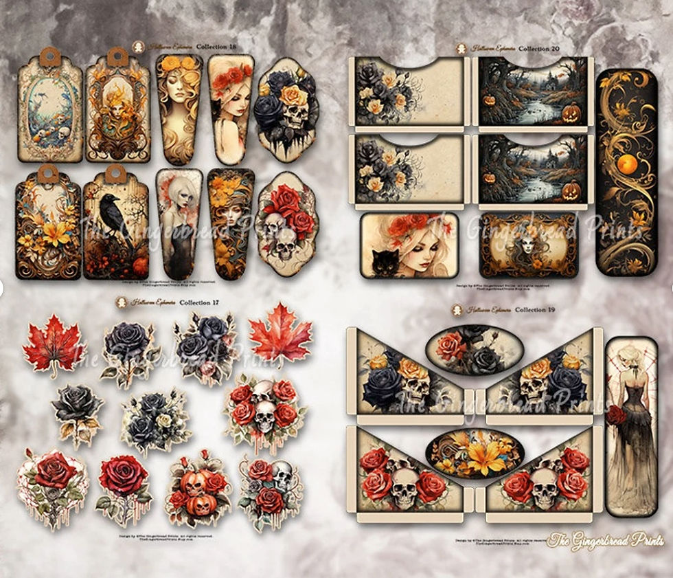 Miniatura: 240 Halloween Ephemera Images Bundle Printable Kit
