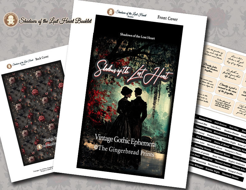 Shadows of the Lost Heart Ephemera Booklet - Dark Gothic Digital Download