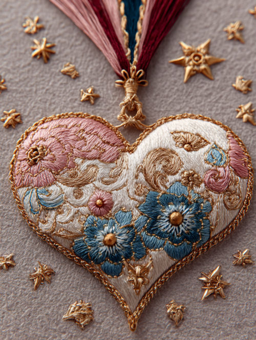 Miniatura: 100 Romantic Embroidery Images Bundle + Mini Folio Set+ Tags Collection Digital