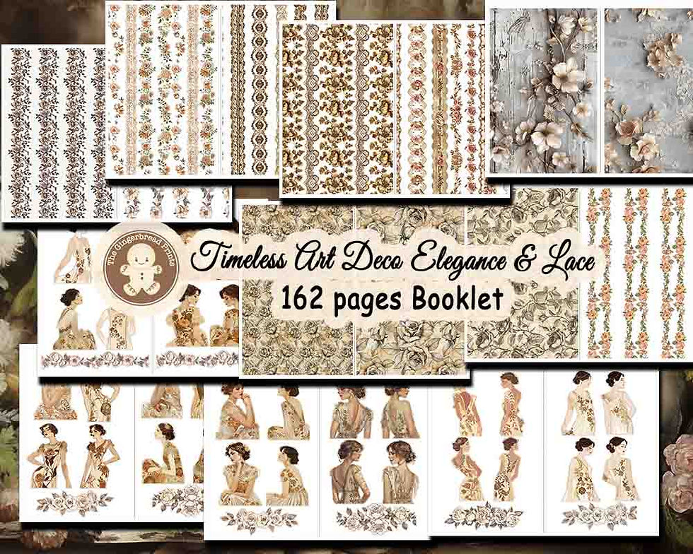 Miniatura: Timeless Art Deco Elegance Vintage Lace Booklet kit
