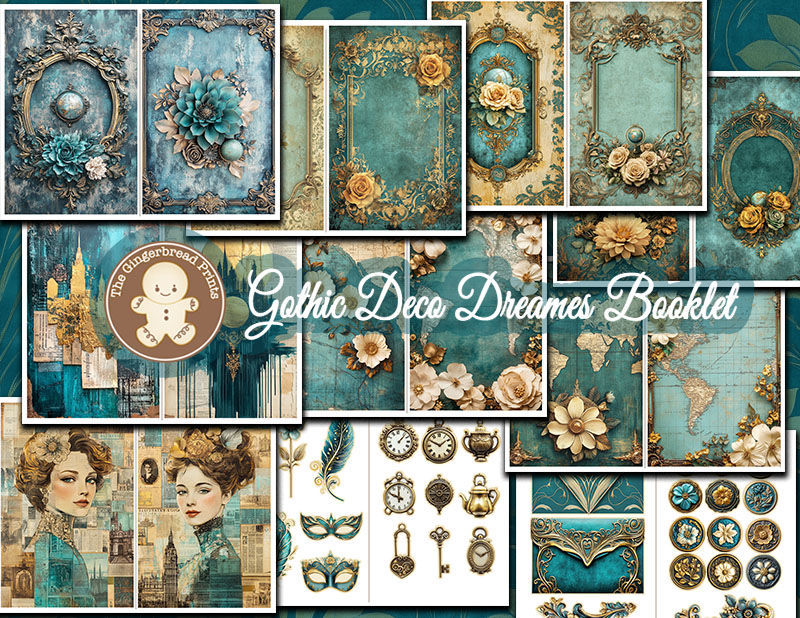 Miniatura: Gothic Deco Dreams Booklet Digital Kit