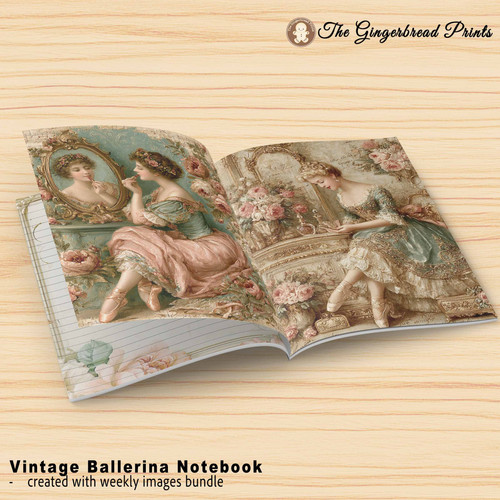 100 Vintage Ballerina Images Bundle Get FREE Notebook and Tags