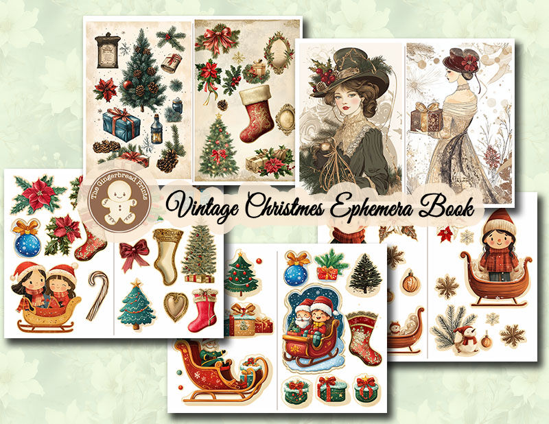Thumbnail: Vintage Christmas Ephemera Booklet - Digital Download
