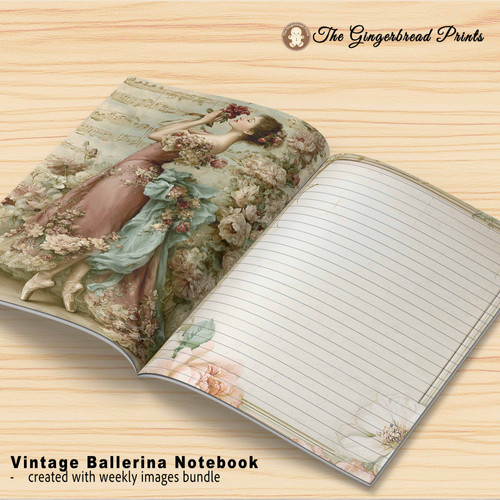 100 Vintage Ballerina Images Bundle Get FREE Notebook and Tags