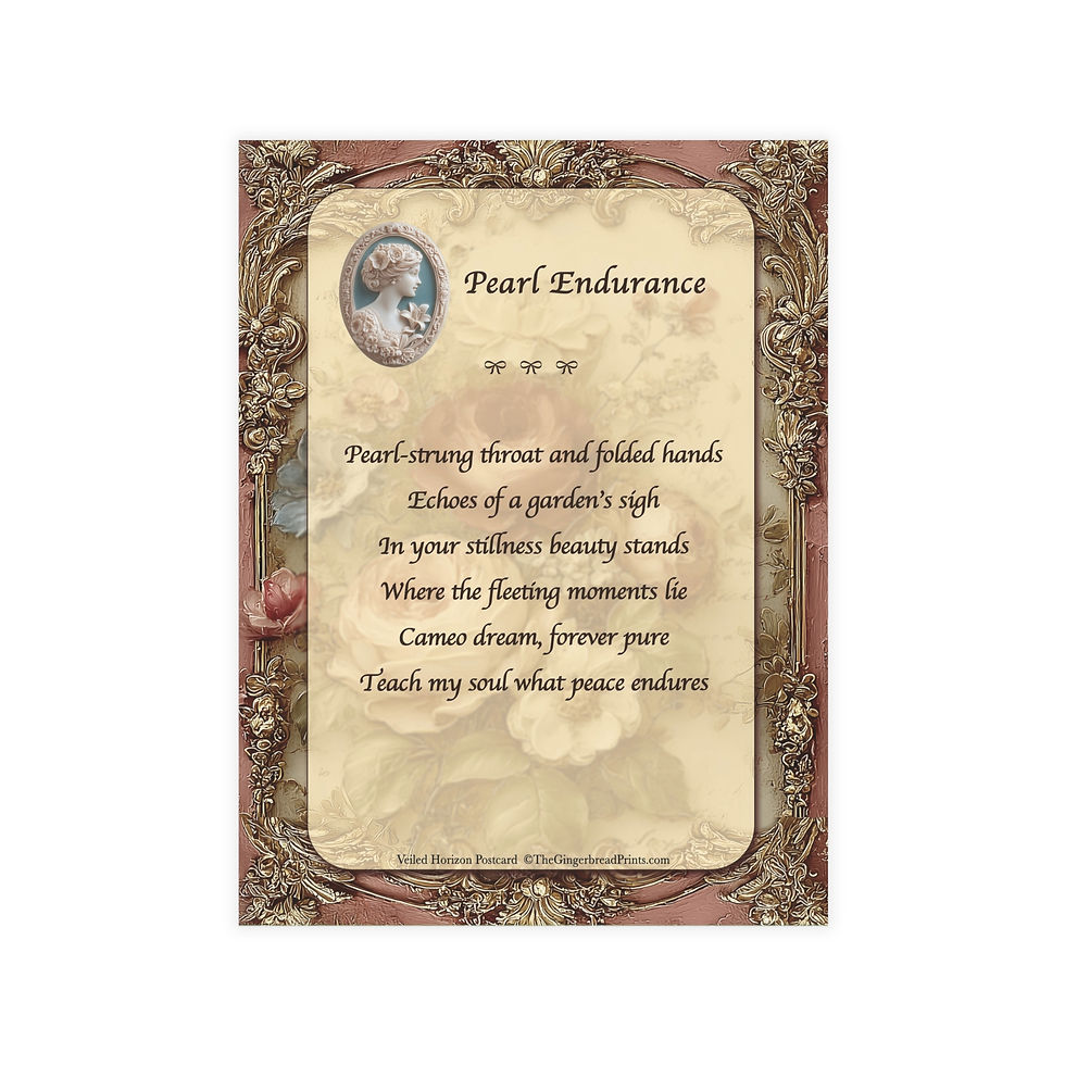 थंबनेल: Victorian 'Pearl Endurance' Postcards — Cameo Whispers Note Cards Bundle