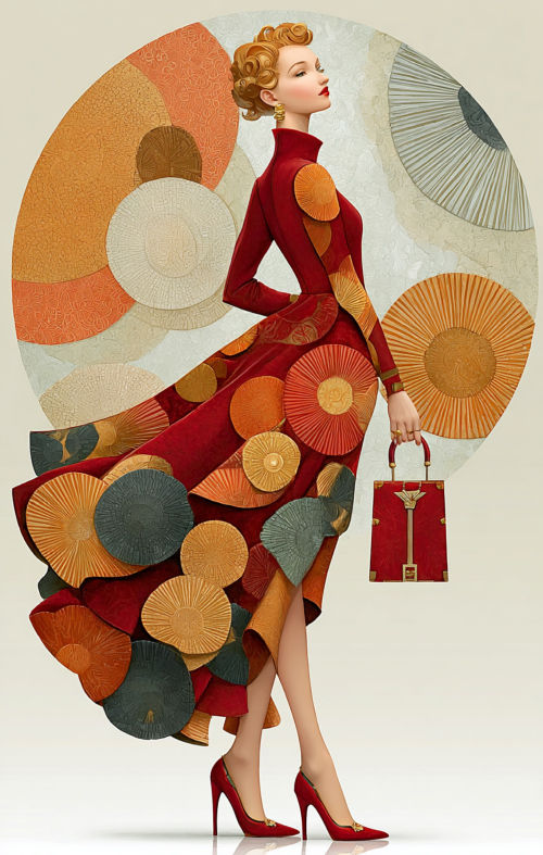 Miniatura: 100 Art Deco in Red Images Bundle+Mini Journal+4 Tags Digital
