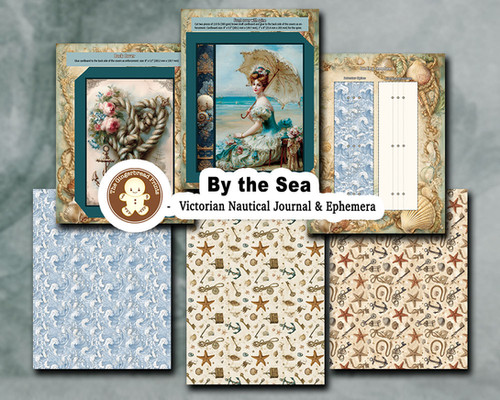 By the Sea Victorian Nautical Journal & Ephemera Printable
