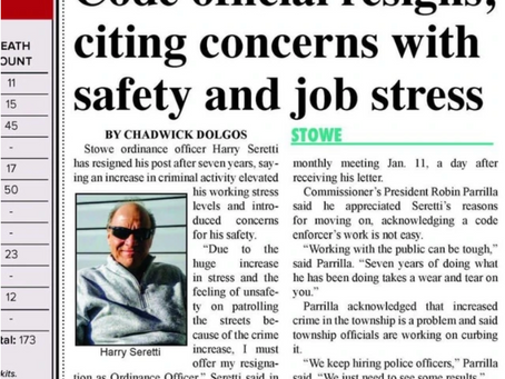 Code Official Resigns Due to Safety
