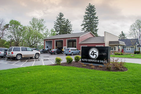 Station 45 Auto Repair & Auto Sales building and signage.