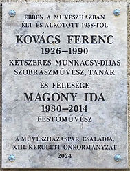 Ferenc Kovács_&_Ida_Magony_plaque_(Budapest-13_Máglya_köz_4).jpg