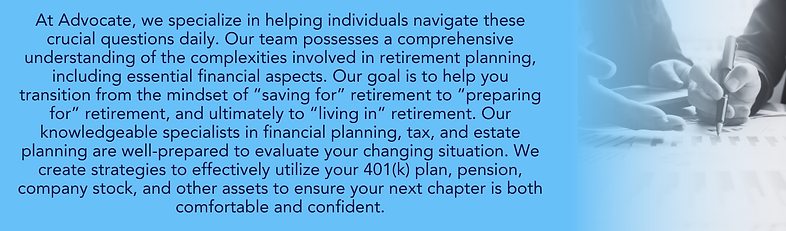 Retirement Planning advise