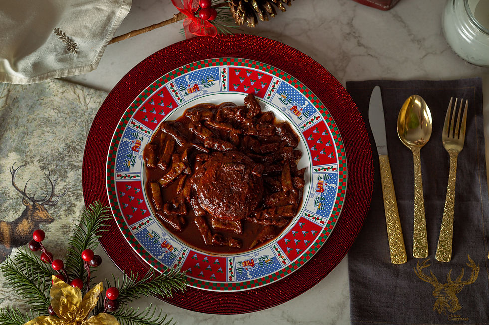 Tortitas navideñas de camarón en adobo