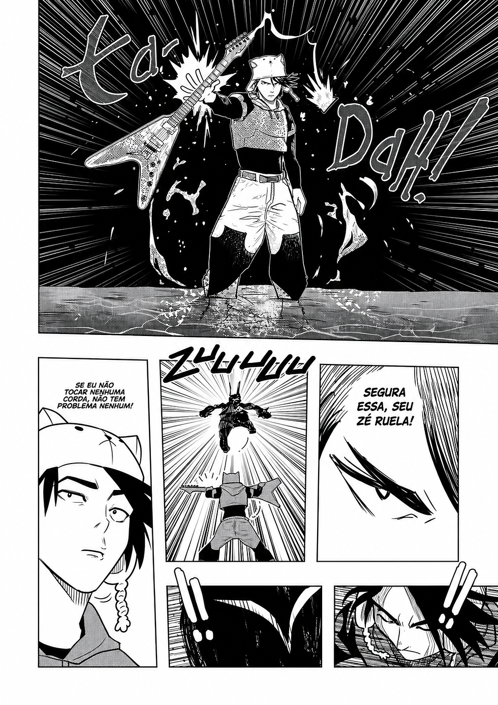 Página de “Skyler”, com ação e linguagem visual inspirada no mangá.