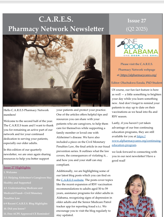 C.A.R.E.S. Pharmacy Network Newsletter Issue 27 Is Here!