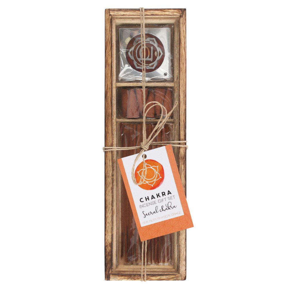 Sacral Chakra Wooden Incense 臍輪能量塔香+線香