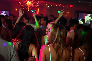 people enjoying a party more focused on