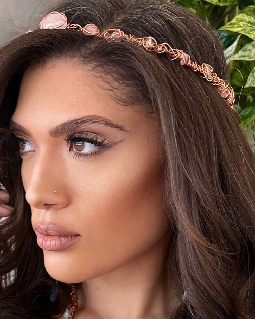 Thumbnail: Rose Quartz Copper Crown 