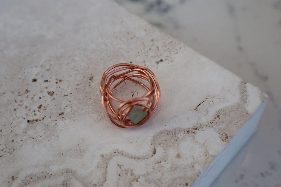 Thumbnail: Green Aventurine Quartz - One Of A Kind Copper Rings