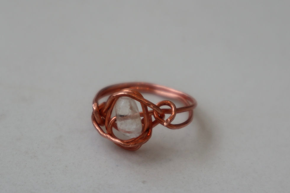 Thumbnail: Clear Quartz - One Of A Kind Copper Rings