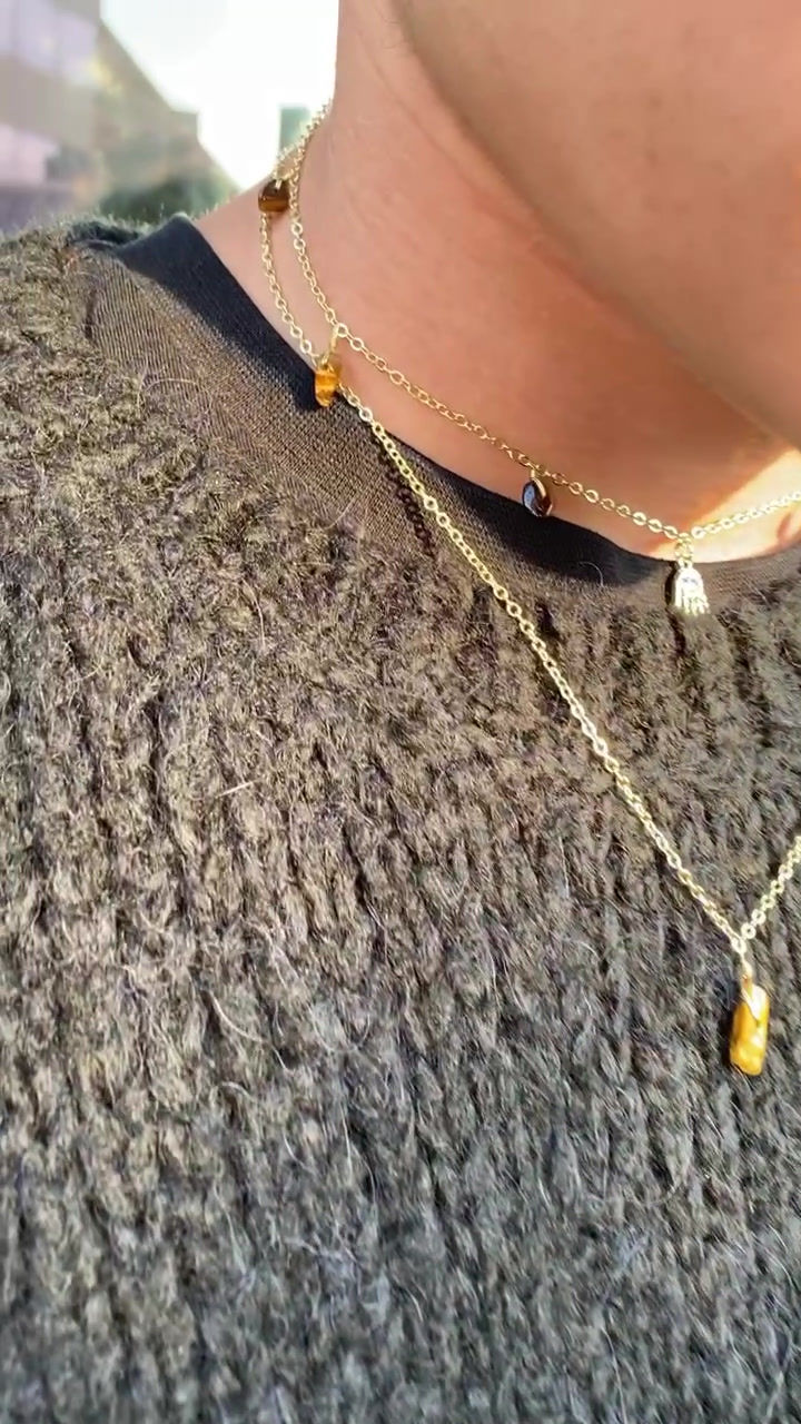 Thumbnail: 2 Piece Plus 1 Eye Of Providence Hamsa Hand x Tigers Eye Set