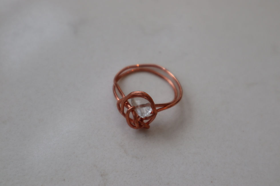 Thumbnail: Clear Quartz - One Of A Kind Copper Rings