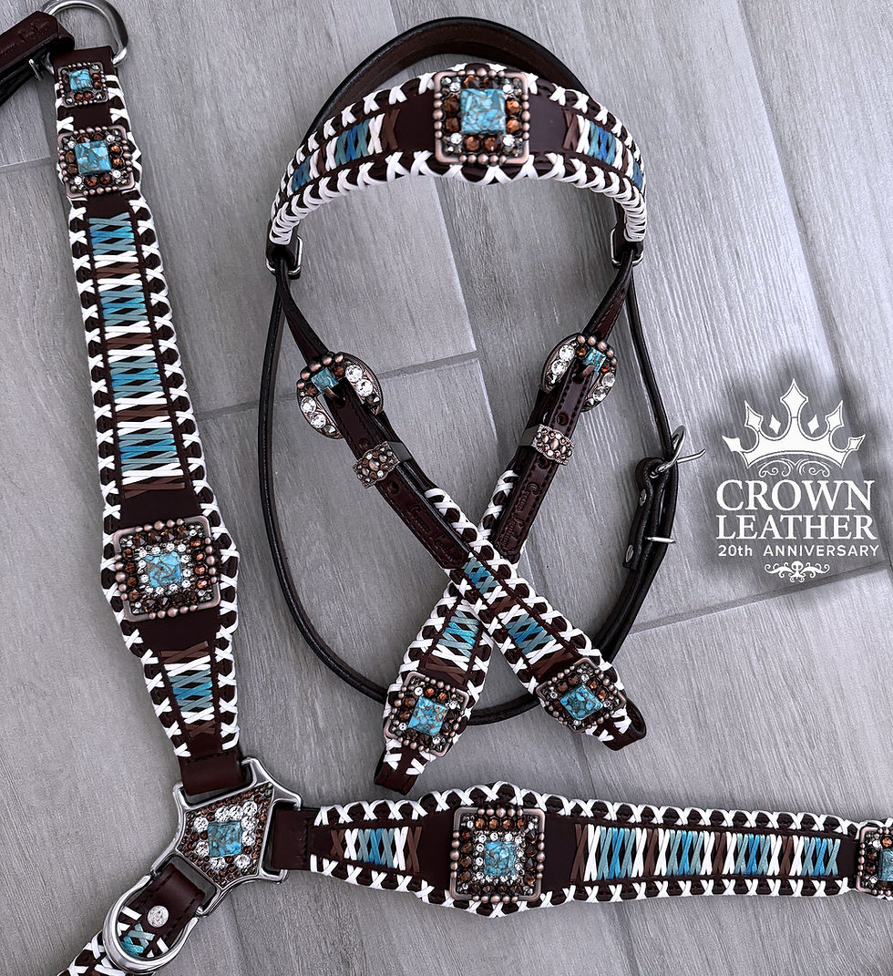 Thumbnail: Ocean Breeze Mohave Turquoise Headstall