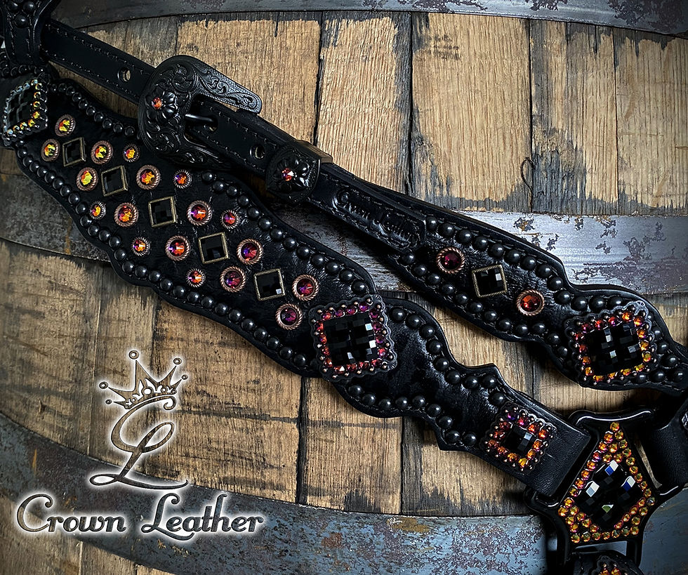 Thumbnail: Black Elephant & Crystal Volcano Tack Set