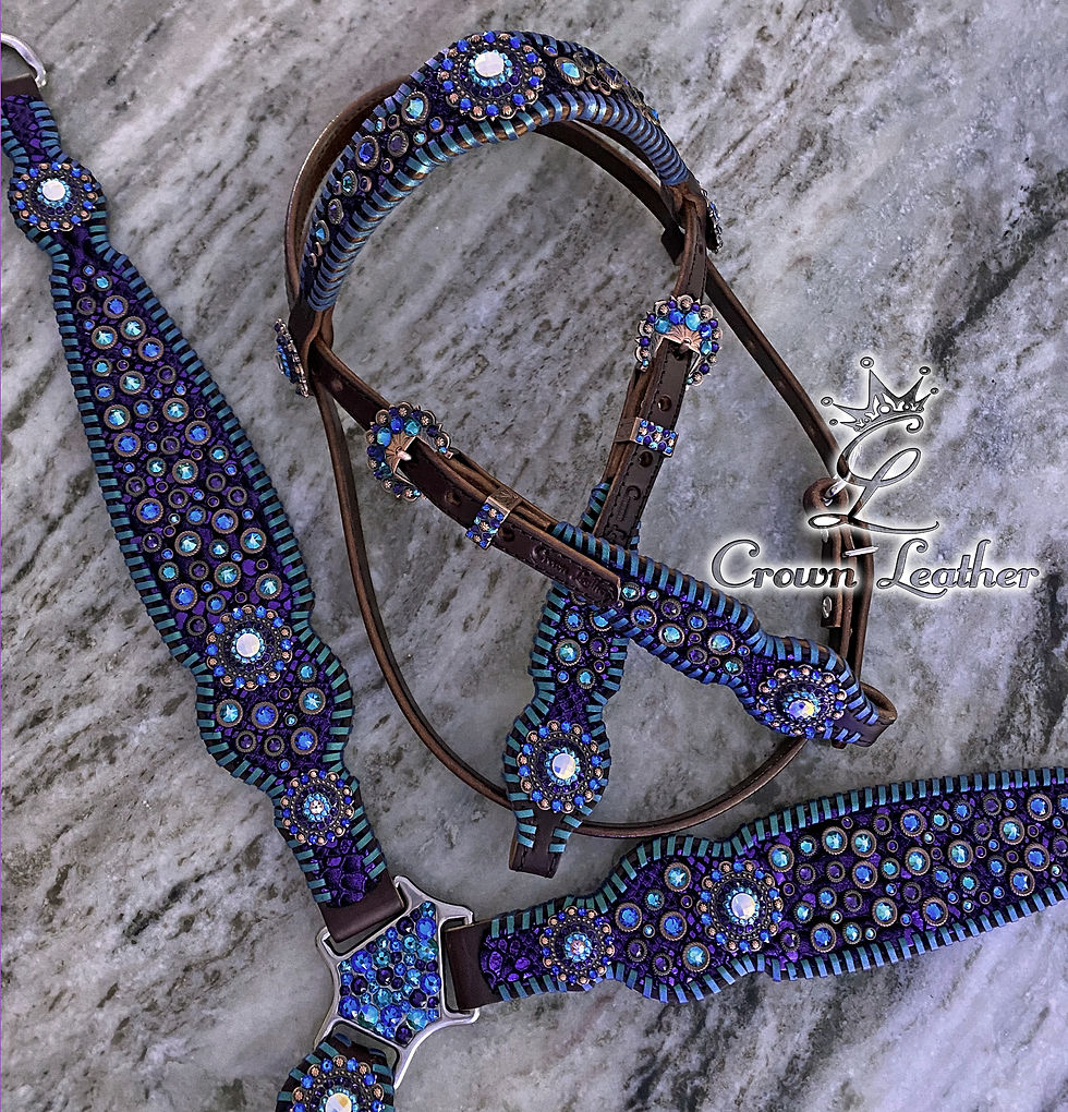 Thumbnail: Purple Ocean Confetti Whipstitch Tack Set