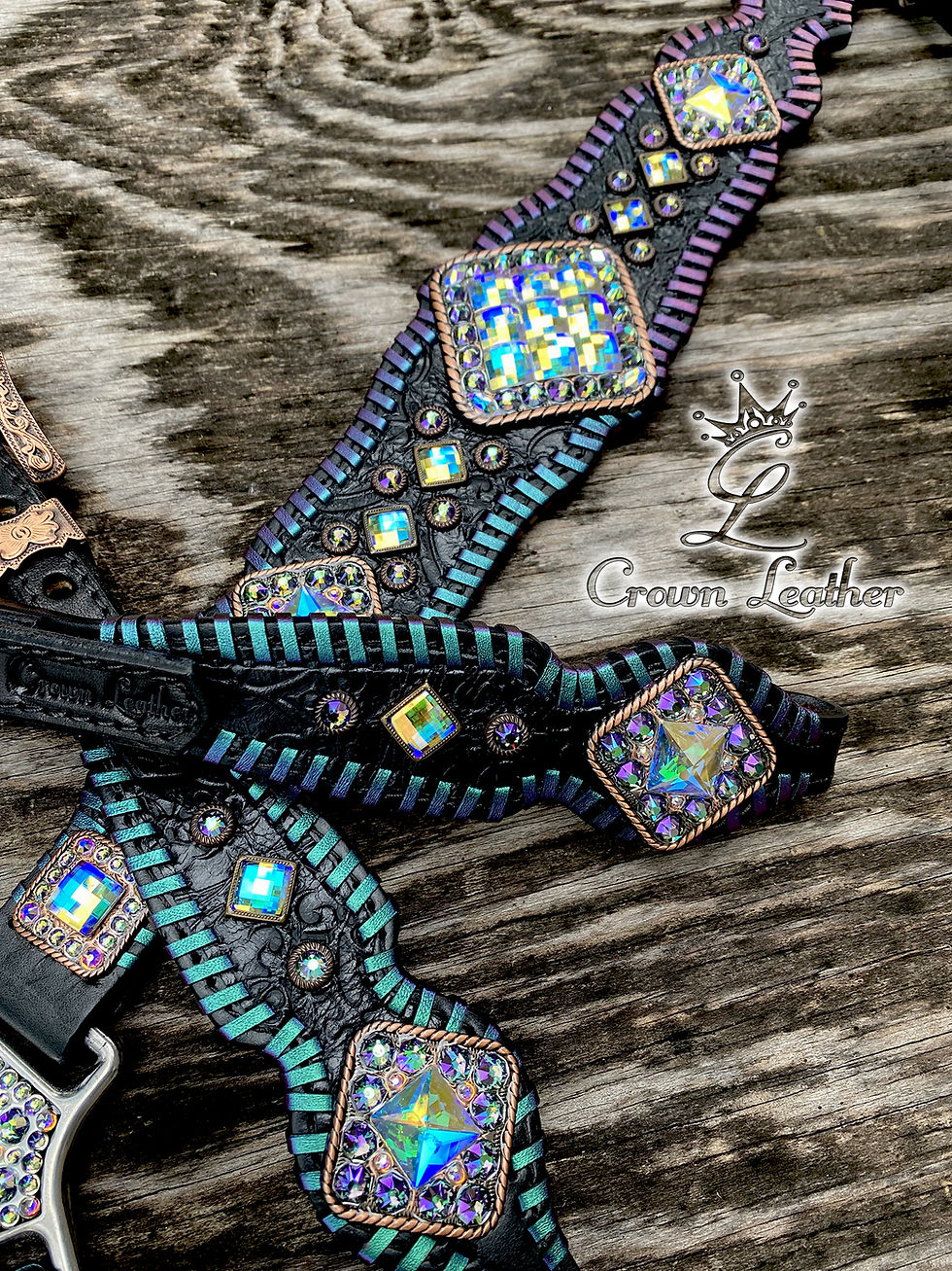 Thumbnail: 2014 Black Teal & Purple Color Shifting Whipstitch Set