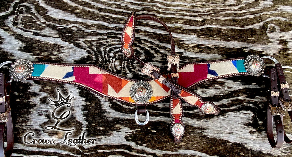 Thumbnail: Red Cream Pendleton Wool Tripping Collar Set