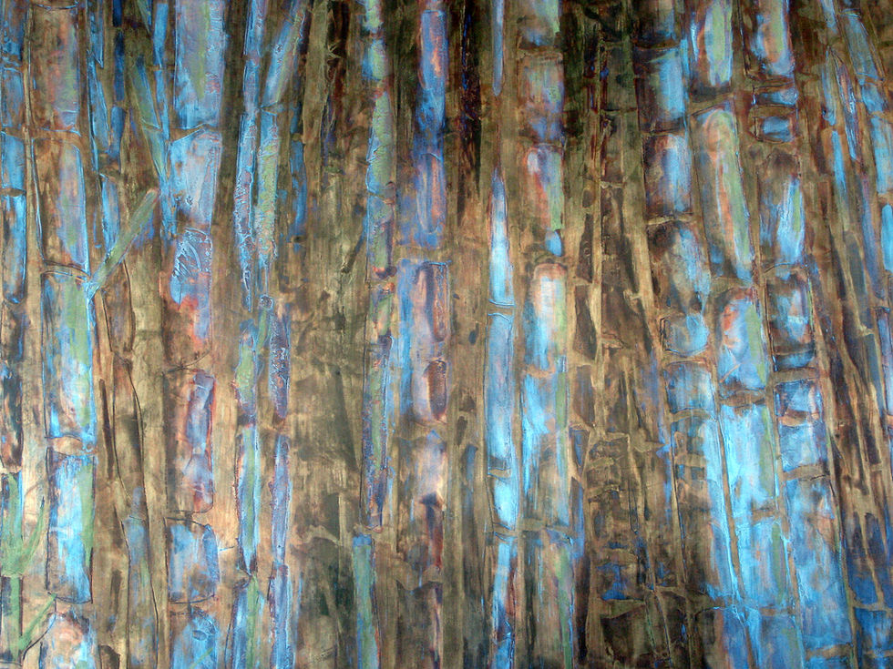 Hyman J-Venetian Plaster on Wood-In the Jungle, The Mighty Jungle 48x60 ws