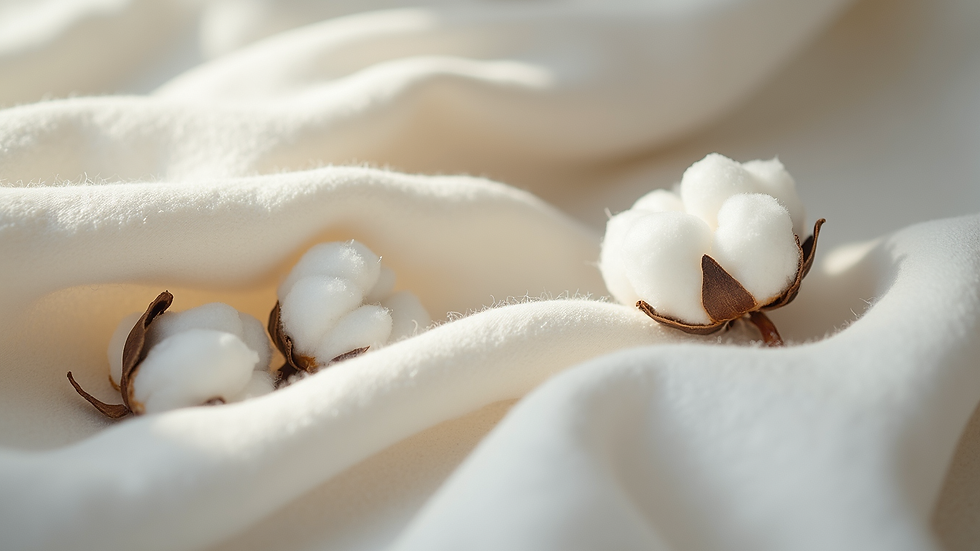 Close-up view of organic cotton fabric texture