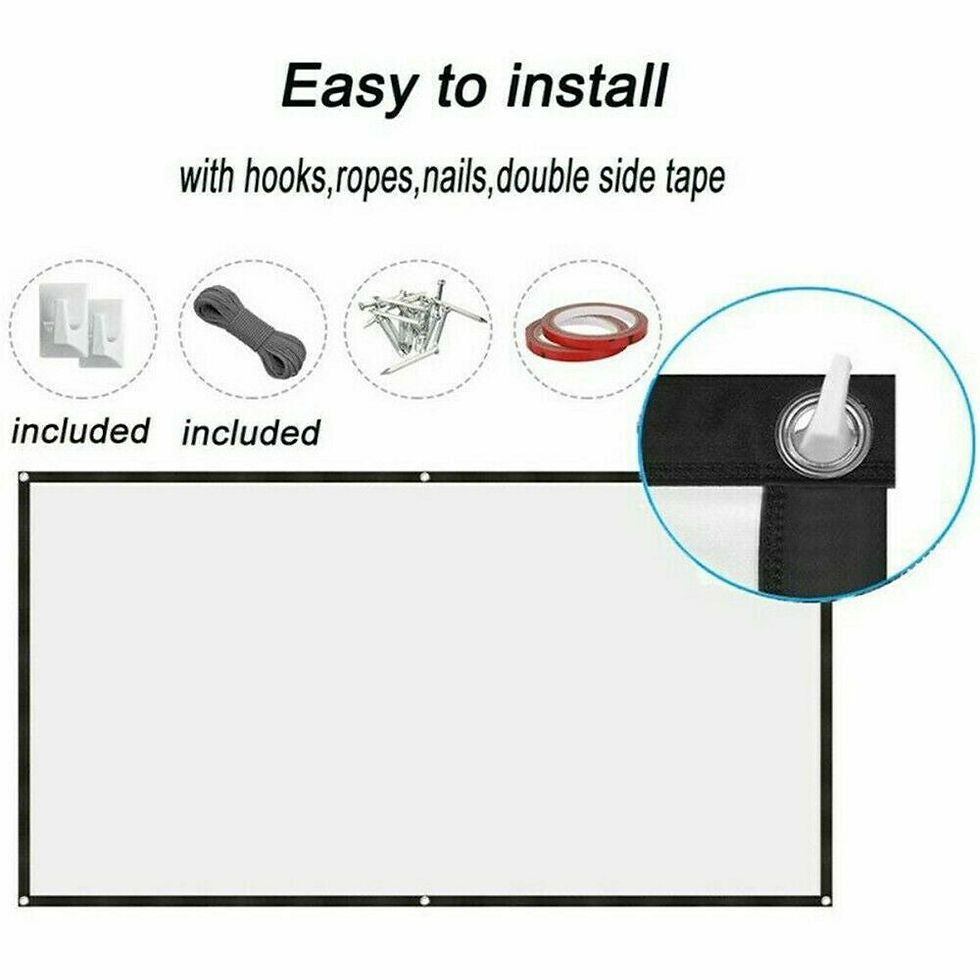 Thumbnail: Portable Foldable Projector Screen 16:9 HD Outdoor Home Cinema Theater 3D Movie