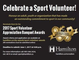 Nominate an Outstanding Sport Volunteer