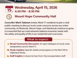 SAVE THE DATE:  PUBLIC MEETING TRUCK ROUTES